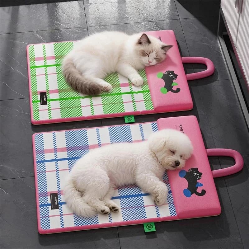 Tappetino rinfrescante a doppio lato per cani, materassino pieghevole estivo per animali domestici, tappetino refrigerante per cani e gatti, per casa, patio, viaggi, lavabile, antiscivolo