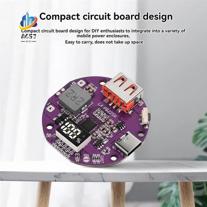 AC57-22.5W Modulo di ricarica rapida Scheda caricabatterie Power Bank 5A Mini circuito Kit scheda madre fai da te