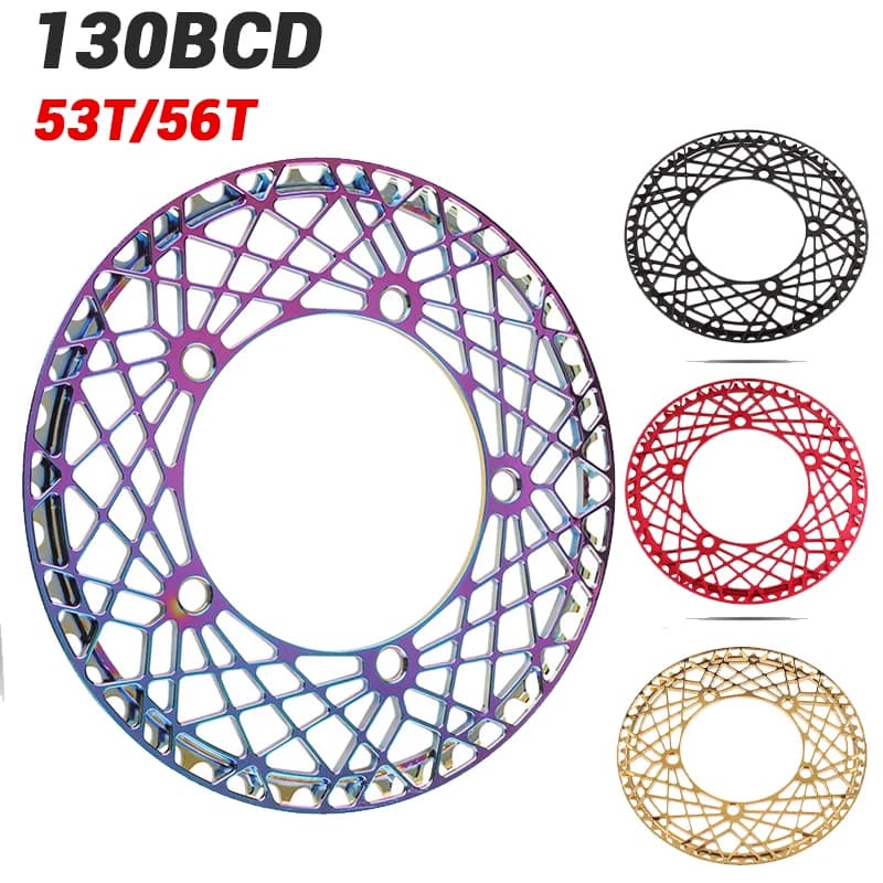 Corona 130 Bcd 5 Viti 130bcd Protezione Corona Bicicletta Protezione 53t 56 Per Brompton Anello Catena Hollow Bmx Manovelle