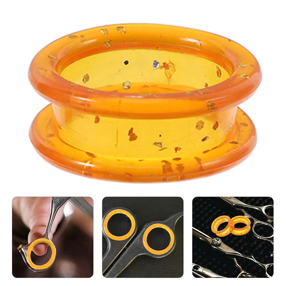 10 Pezzi Anelli Vibranti in Silicone per Forbici da Barbiere, Protezioni per il Pollice che Riducono l'Affaticamento della Mano, per la Cura dei Capelli