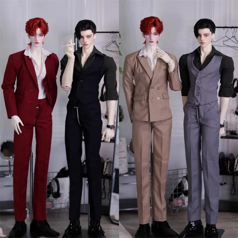 Vestiti per bambole BJD taglia zio per giacca da bambola ID75 pantaloni gilet set accessori di abbigliamento per bambole (senza bambola)