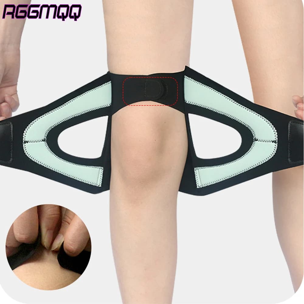 Ginocchiera professionale da 1 pezzo con stabilizzatori doppi lati per donna uomo -Supporto di compressione per ACL, cinghie regolabili per la corsa