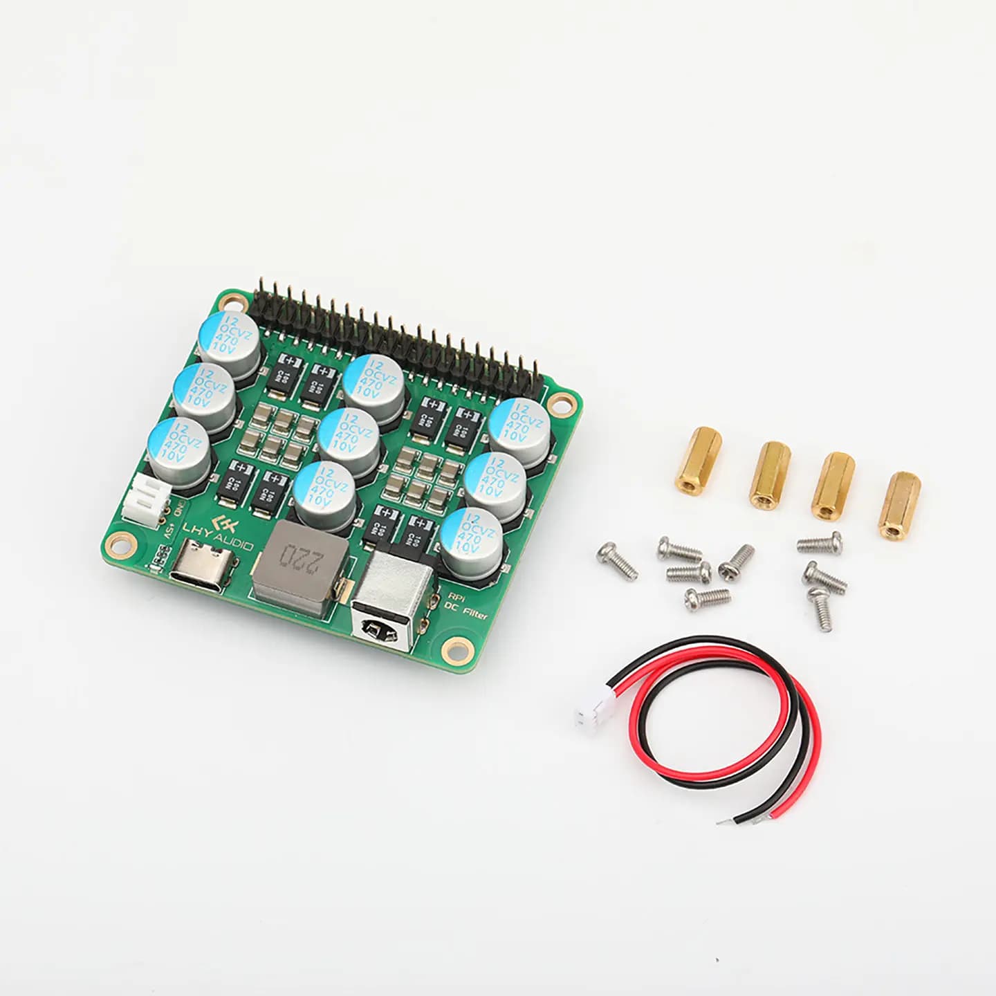 LHY Audio Raspberry Pi Pi4/5 Dedicated DC Power Filter Purifier Boardfor Raspberry Pi4/5/DAC Audio Decoder