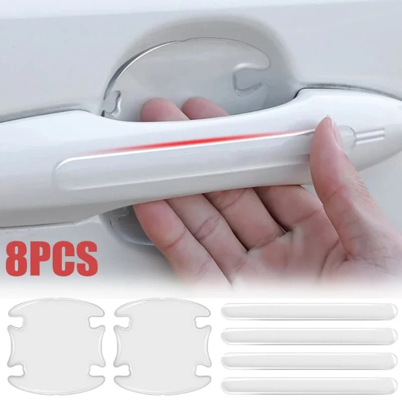 Adesivi protettivi trasparenti per adesivi per maniglie per porte auto, adesivi per ciotole, protezione antigraffio, striscia trasparente invisibile anticollisione