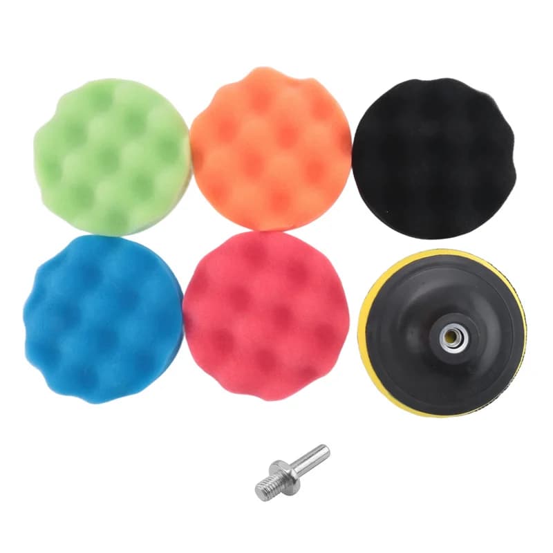 ABJA-8 Pz/set Auto Spugna Tampone di Lucidatura Set 5 Pollici Lucidatura Tampone di Ceratura Per Barca Auto Lucidatore Buffer Ruota di Trapano Lucidatore Strumenti