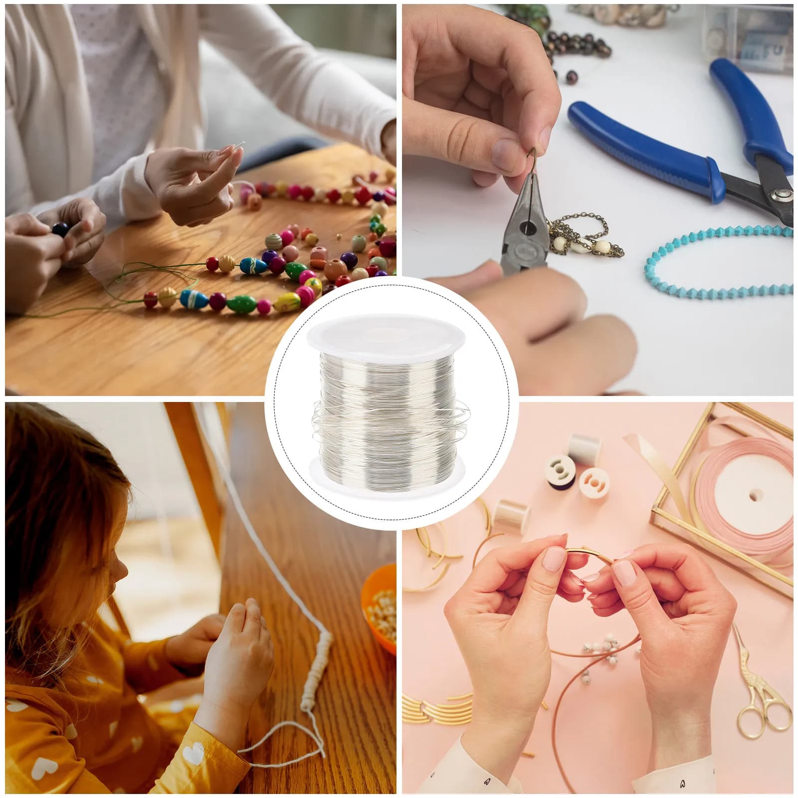 1 Rotolo di Filo di Rame Colorfast Multiuso per Creazione Gioielli Fai-da-te, Perline, Artigianato, Scultura Flessibile, Cordino per Braccialetti, Arte Artigianale