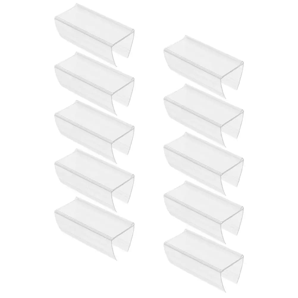 10 Pezzi Porta Prezzi Trasparenti in PVC per Espositori, Resistenti all'Usura, per Negozi e Supermercati