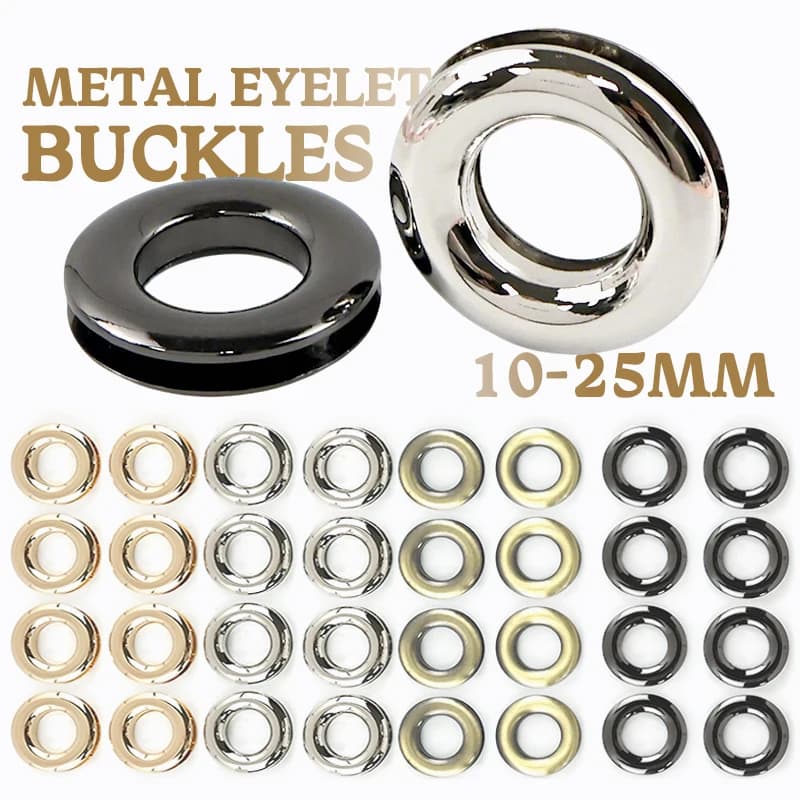 10 Pezzi Anelli a O in Metallo con Occhiello a Vite 10/15/19/25mm per Borse Scarpe Giacche Cinghie Decorazioni Fai da Te Accessori