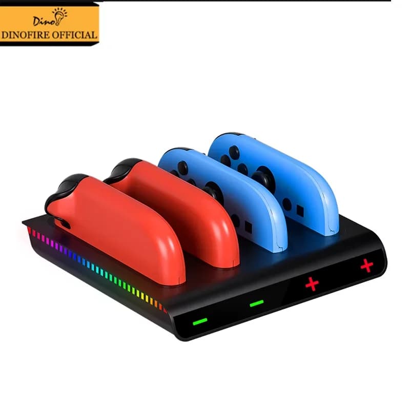 DinoFire for Switch 2 Joy-Con Charger Charging Dock for Switch 2 OLED Controller Charging Stand Station