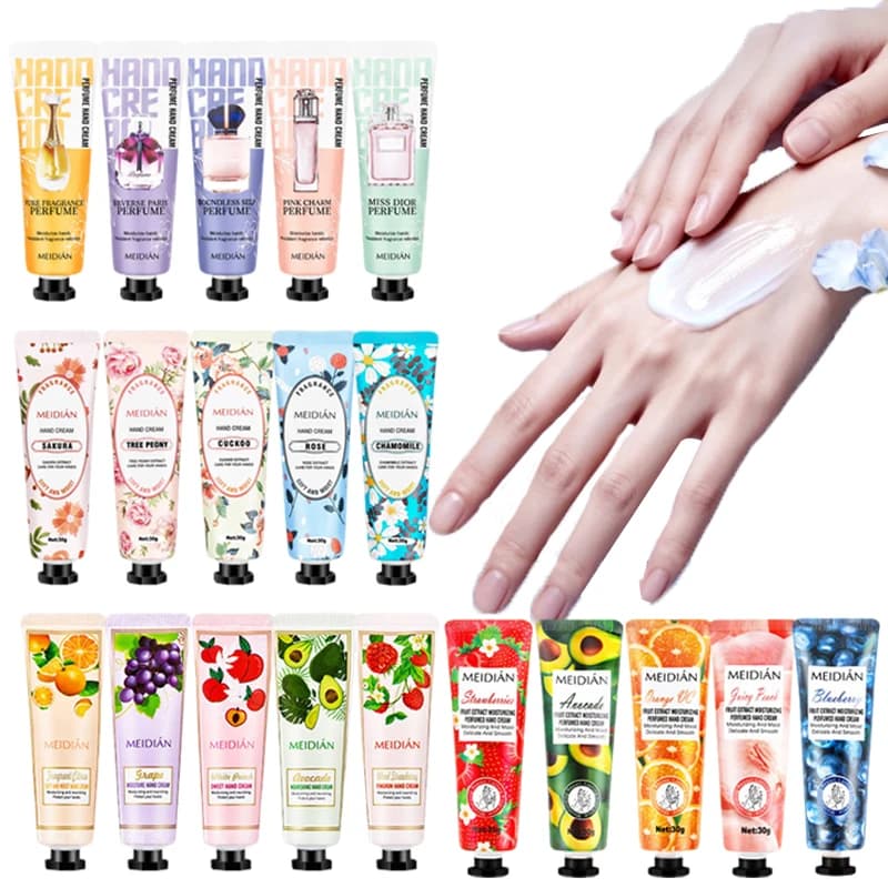 Set di 5 creme idratanti per le mani, profondamente idratanti, profumo a lunga durata, cura delle mani secche, cura quotidiana delle mani