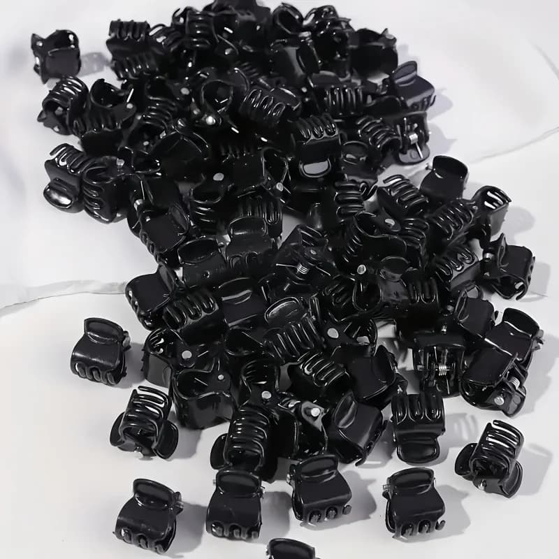 20/50 Pezzi Mini Fermagli per Capelli Neri Antiscivolo a Forma di Squalo per Donne, Ideali per Trecce e Chignon, Stile Semplice e Confortevole
