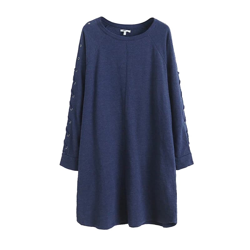 Casual Long Sleeve round Neck Loose Comfortable Women's Hoodie Fashionable Slimming Dress Simple Elegance Trendy Ladies' Wear