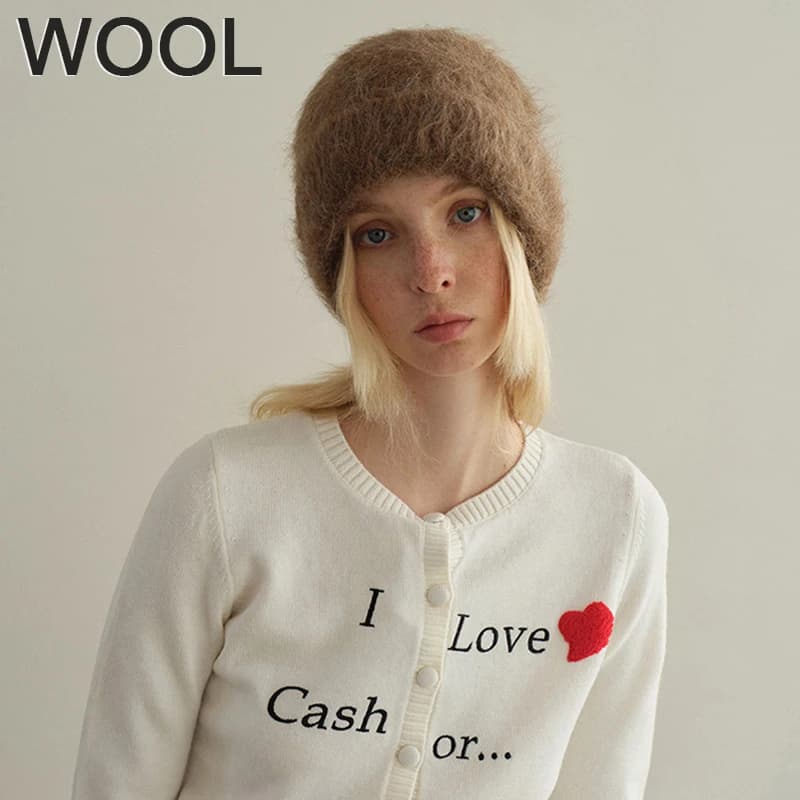 Knitted Hat for Women Men Caps Alpaca Wool Fashion Simple Warm Skullies Beanies Solid Autumn Winter Beanie Cap Trendy Style
