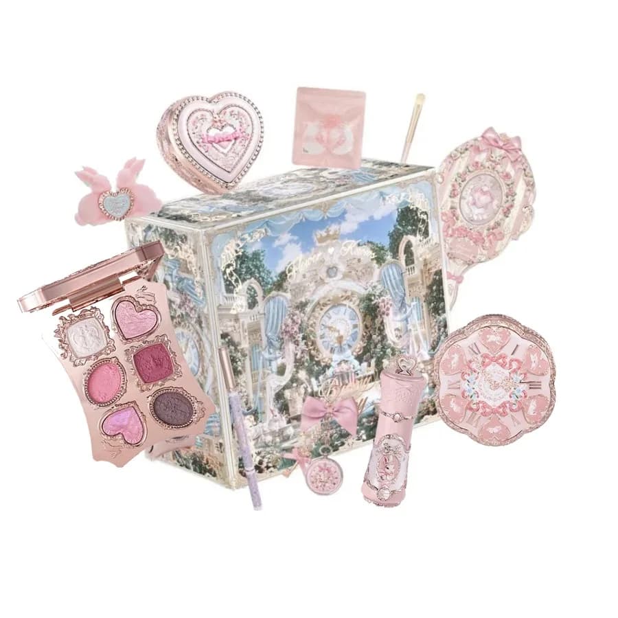 Set di Trucco Flowerknows Garden Collection: Crema Labbra, Blush, Cushion CC Cream, Fondotinta Liquido, Palette Ombretti, 10 Pezzi