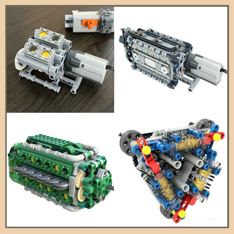 Kit di mattoncini per la costruzione di modelli di motori, set meccanico fai-da-te per collezione e decorazione da scrivania
