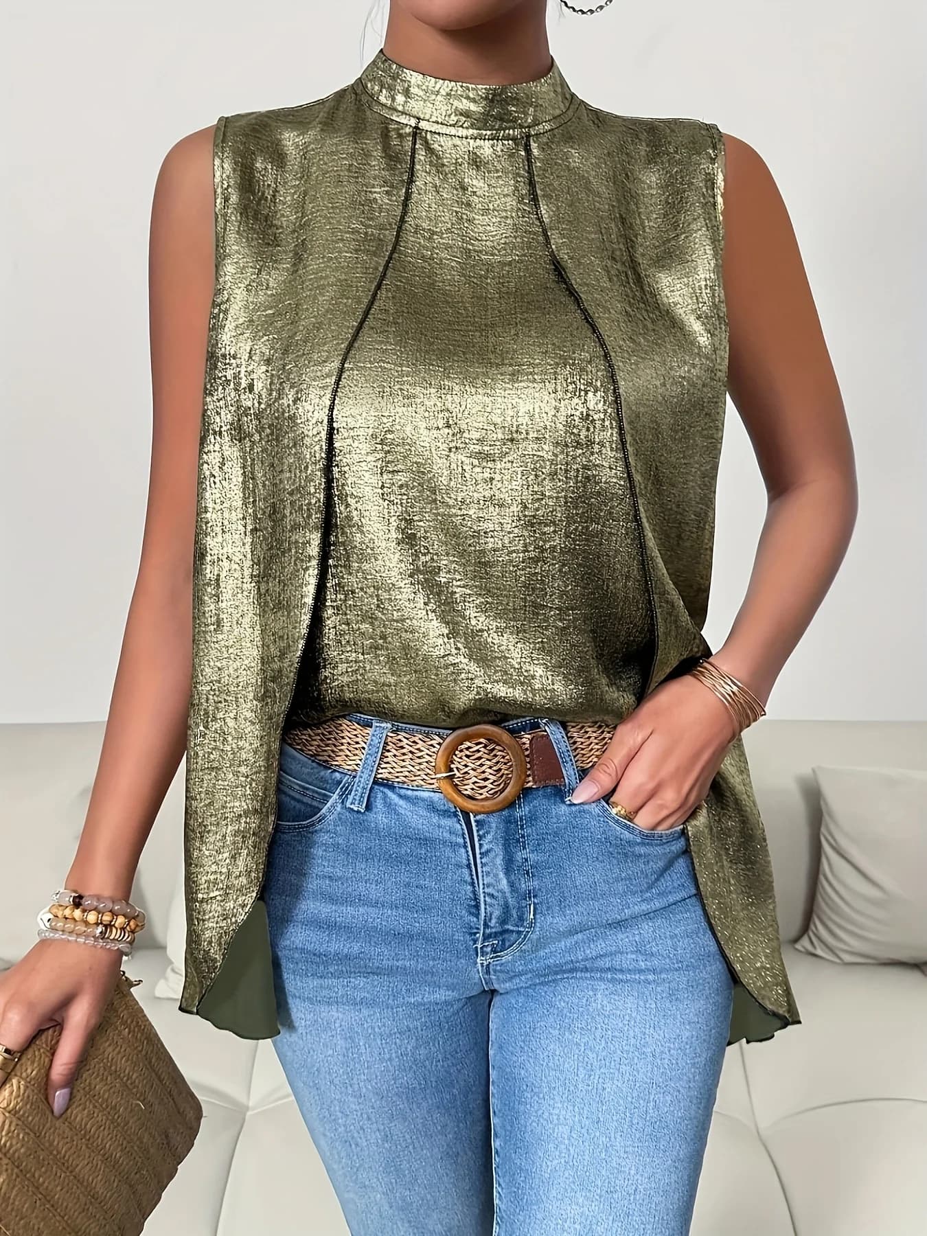 Women's plus size shirt summer chic elegant shirt casual women's fashionable shirt