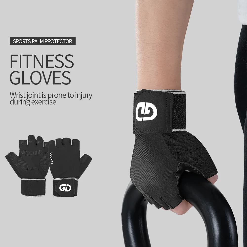 2PC GOUNOD Outdoor Sports Gloves Wrist Protection Fitness Gym Cycling Hiking Boxing Training Exercise Exercise Long Fingerle