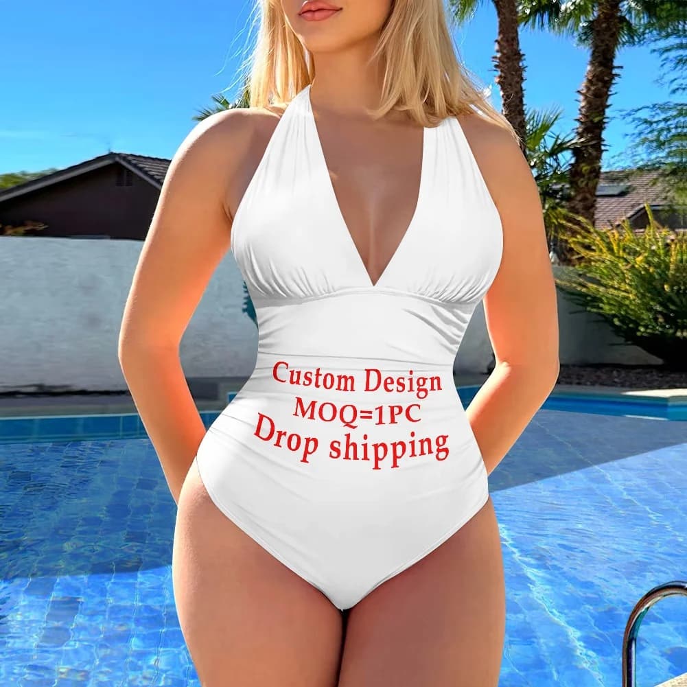 Customized public customized images Image Dropshipping DIY Set Sexy bikini Swimwear Women's Pool Swimwear Breathable