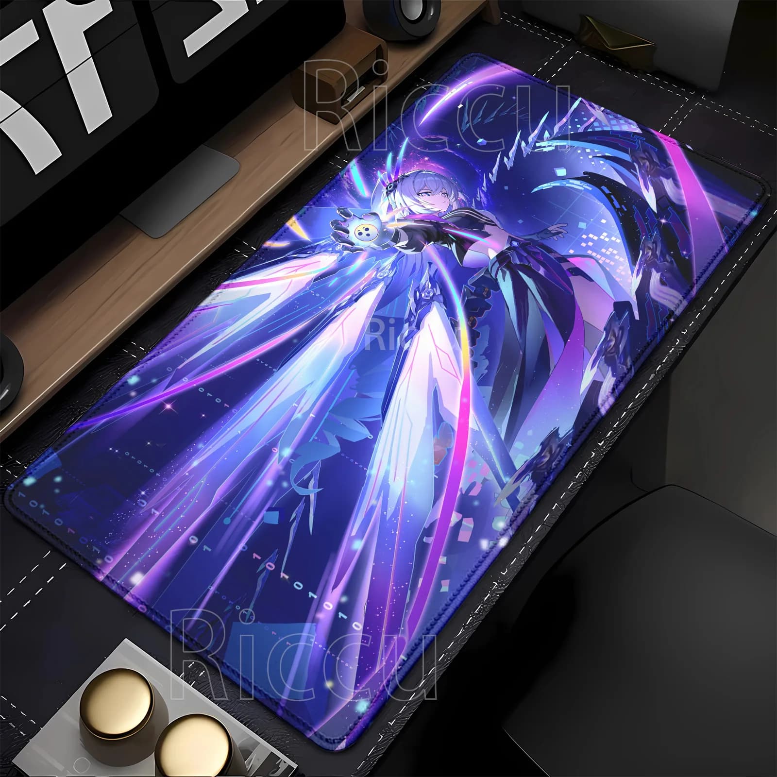 Tappetino per Mouse XXL Silver Wolf LV.999 HSR Honkai Star Rail, Nuovo Tappetino Anime Kawaii per PC Gaming e Ufficio