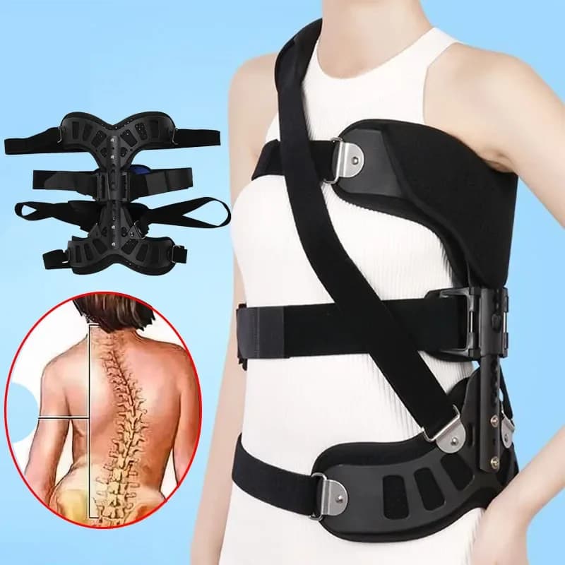 1Set Fisso Tutore Spinale In Lega di Alluminio Traspirante Fisso Raddrizzatore Spinale Brace per Bambini Adulti Scoliosi Correzione Brac