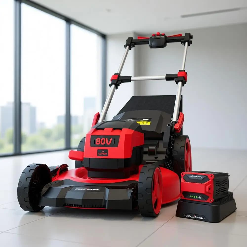 Tosaerba a batteria 22 80 V, 3 in 1 con batteria agli ioni di litio da 6,0 Ah e caricabatterie