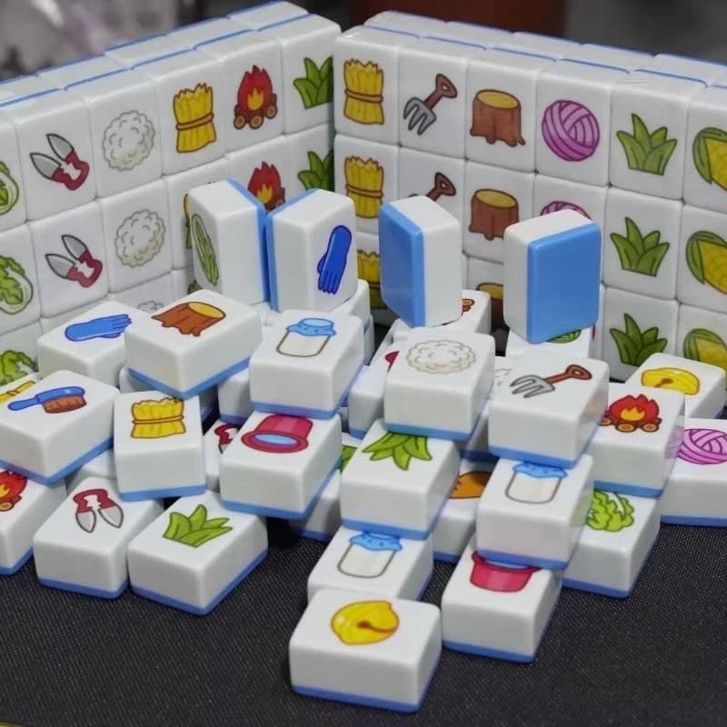 Puzzle 'Escape by the Sea' da 24mm con 48/64 Blocchi, Gioco da Tavolo Mahjong con Pecore, Popolare su TikTok, Divertente Gioco Multigiocatore, Piastrelle Personalizzabili