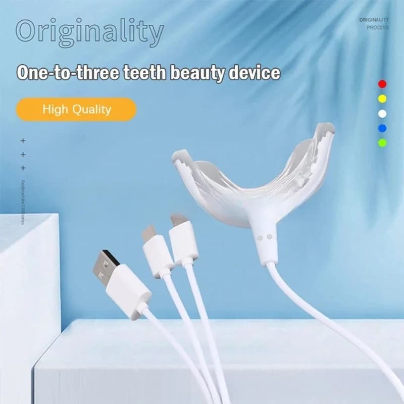 Lampada Acceleratrice per Sbiancamento Denti Type-C, LED USB Portatile Ricaricabile, Luce Blu per Rimozione Ingiallimento Denti, Strumento per Pulizia Orale