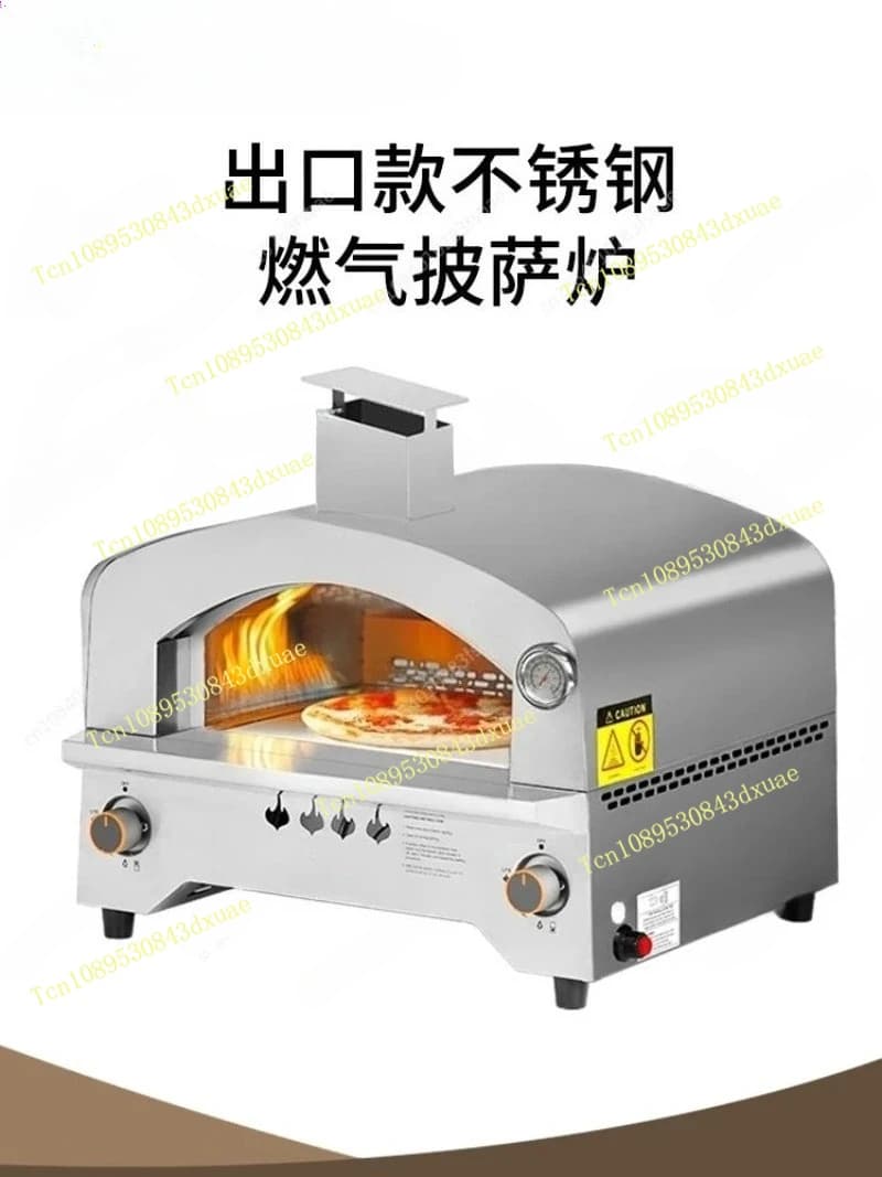 Forno a gas da esterno Mimiuo con pietra rotante automatica - Forni per pizza a propano portatili da 14 pollici per esterno