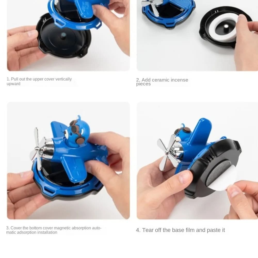 New Solar Deodorant Revolving Air For Car Mounted Perfume Scent Diffuser Plastic Aromatherapy Car Aromatherapy