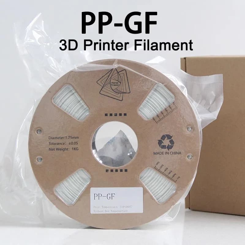 Filament for 3D Printer PP - GF High Strength and Low Deformation, White, 850g, Consumption Material for 3D Printers