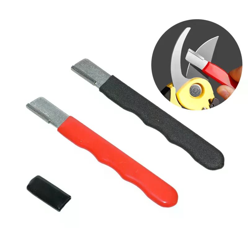 /&/Garden Tool Sharpener Hard Alloy Steel Sharpener Handheld Quick Pocket Sharpener Tool For Gardening Pruners 1Pc