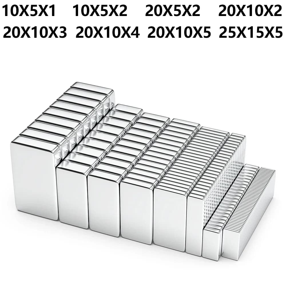 20x10x2 20x10x3mm Powerful Neodymium Magnet Block Super Strong Magnets N35 NdfeB Permanent Magnetic imanes Refrigerator Magnet