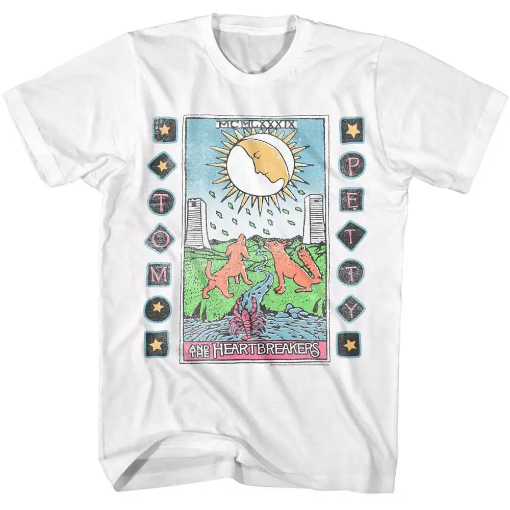T-shirt casual con stampa di carte dei tarocchi di Tom Petty, top di marca di lusso per uomo e donna