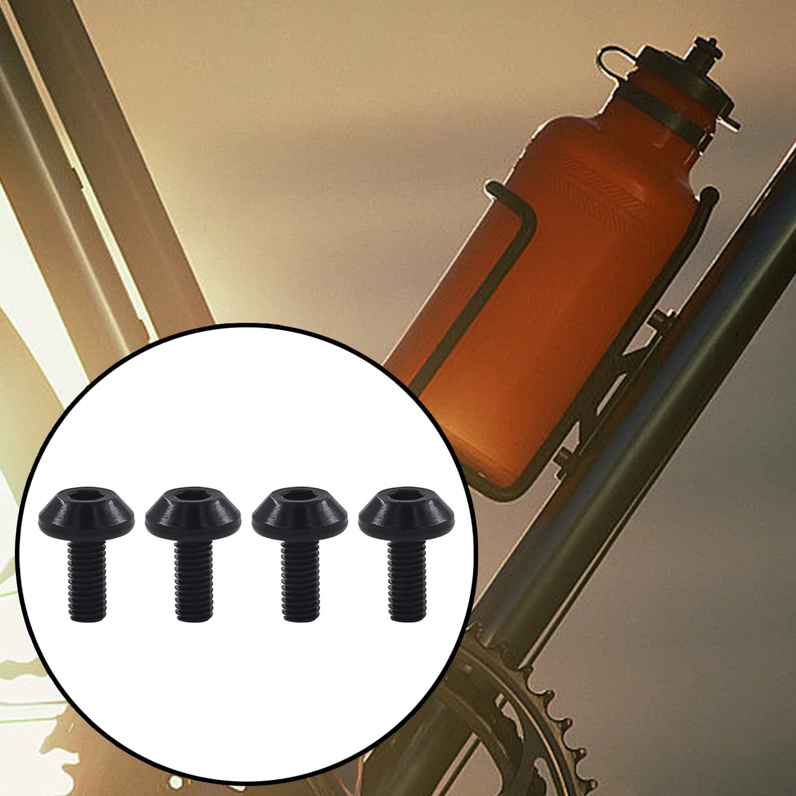 4 pezzi portaborraccia per bicicletta bullone accessori per ciclismo supporto per bollitore manico a vite in alluminio M5 parte per bici da strada MTB
