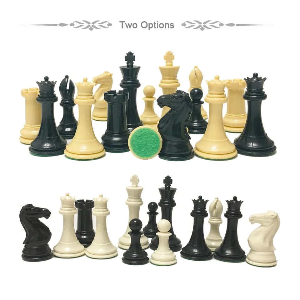 Nuovo Set di scacchi 4 regine altezza re 108mm Staunton pezzi degli scacchi Standard gioco di scacchi internazionale ponderato per Match Club IA12