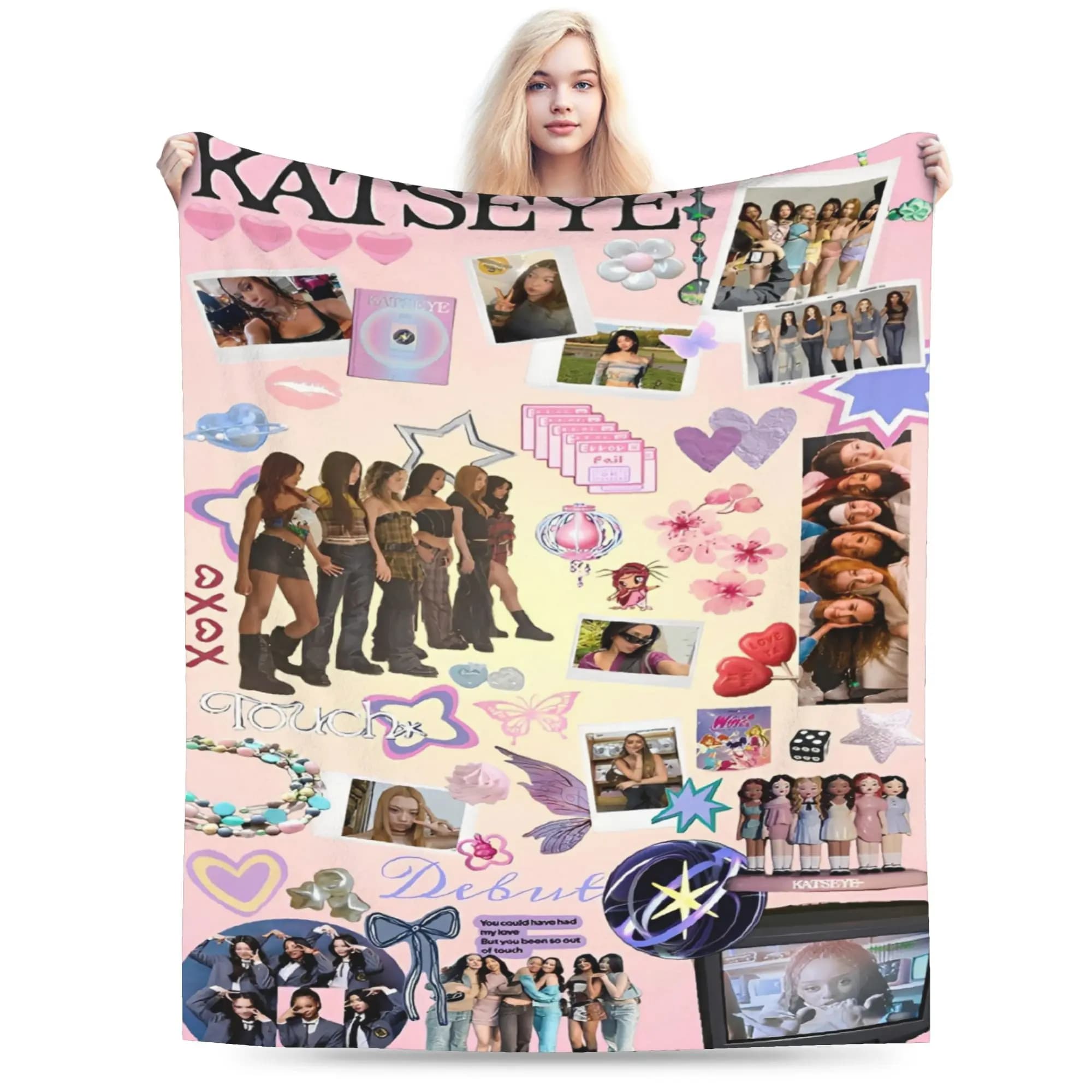 Katseye kpop k-pop girl Blanket Soft Fleece Novelty Gift Throw Blankets Bedspreads
