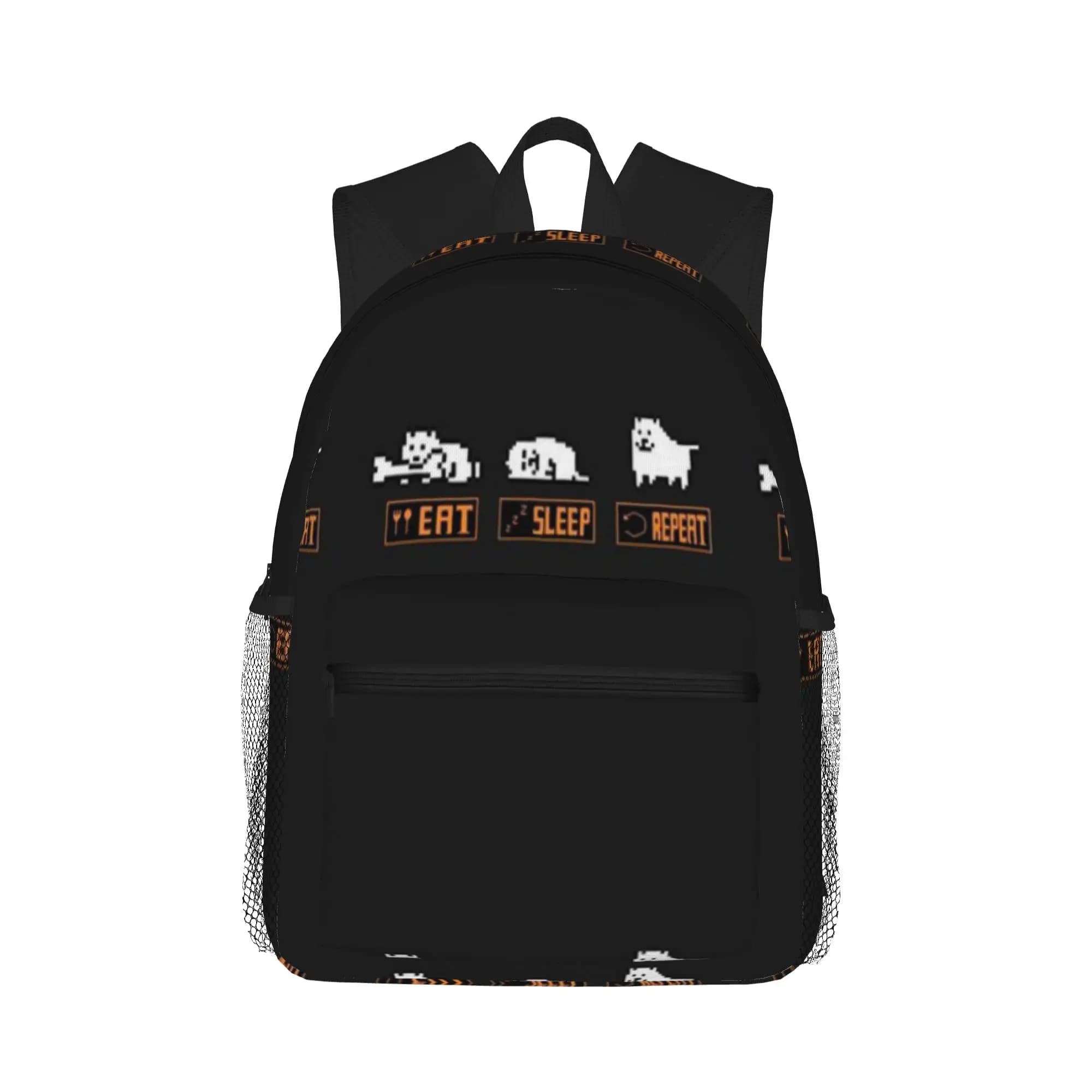 UNDERTAL ANNOYING DOG EAT SLEEP REPEAT Casual backpack for students and adults