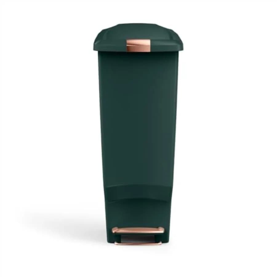 Cestino per Rifiuti da Cucina Ibrido Slim da 40 L/10,6 Galloni con Chiusura a Scorrimento Sicura in Plastica