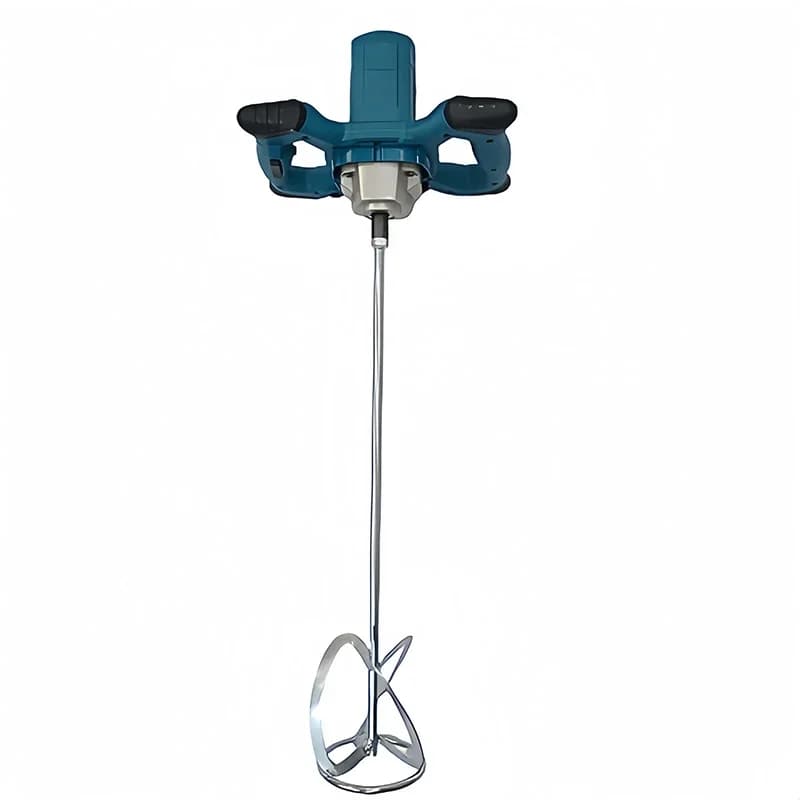 Portable electric mixer for heavy loads Materials suitable for plastering, cement mortar, tile adhesive, universal battery powered blender