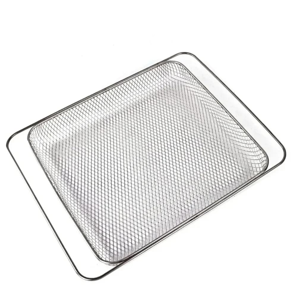 304 Stainless Steel Air Frying Machine Spare Parts Basket for Heat Resistant Air Frying Machine and Rust Washable Oven Tray in Dishwasher