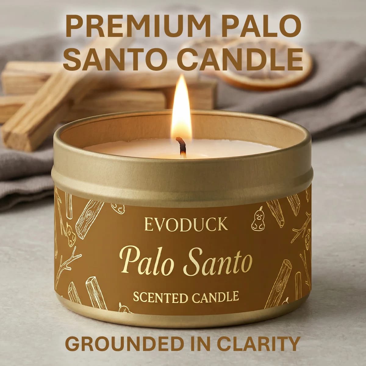 Premium Palo Santo Purify Energy Scented Candle Meditation Relax Winter Gift For Women Home Decor