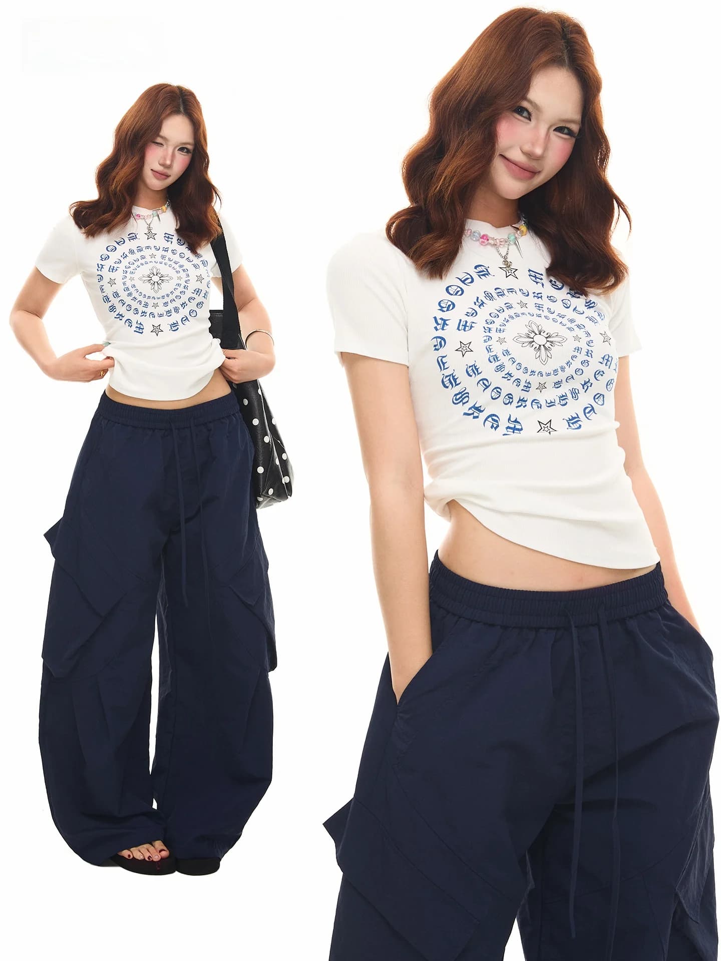 Sanowers American Retro Gothic Letter Print Short Sleeve T-Shirt Women Summer Slimming Sexy Shoulder Print Casual Top