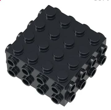*Mattone 4x4 c. manopola 5 lati* 288 5 pezzi fai da te illumina il blocco del mattone parte n. Compatibile con