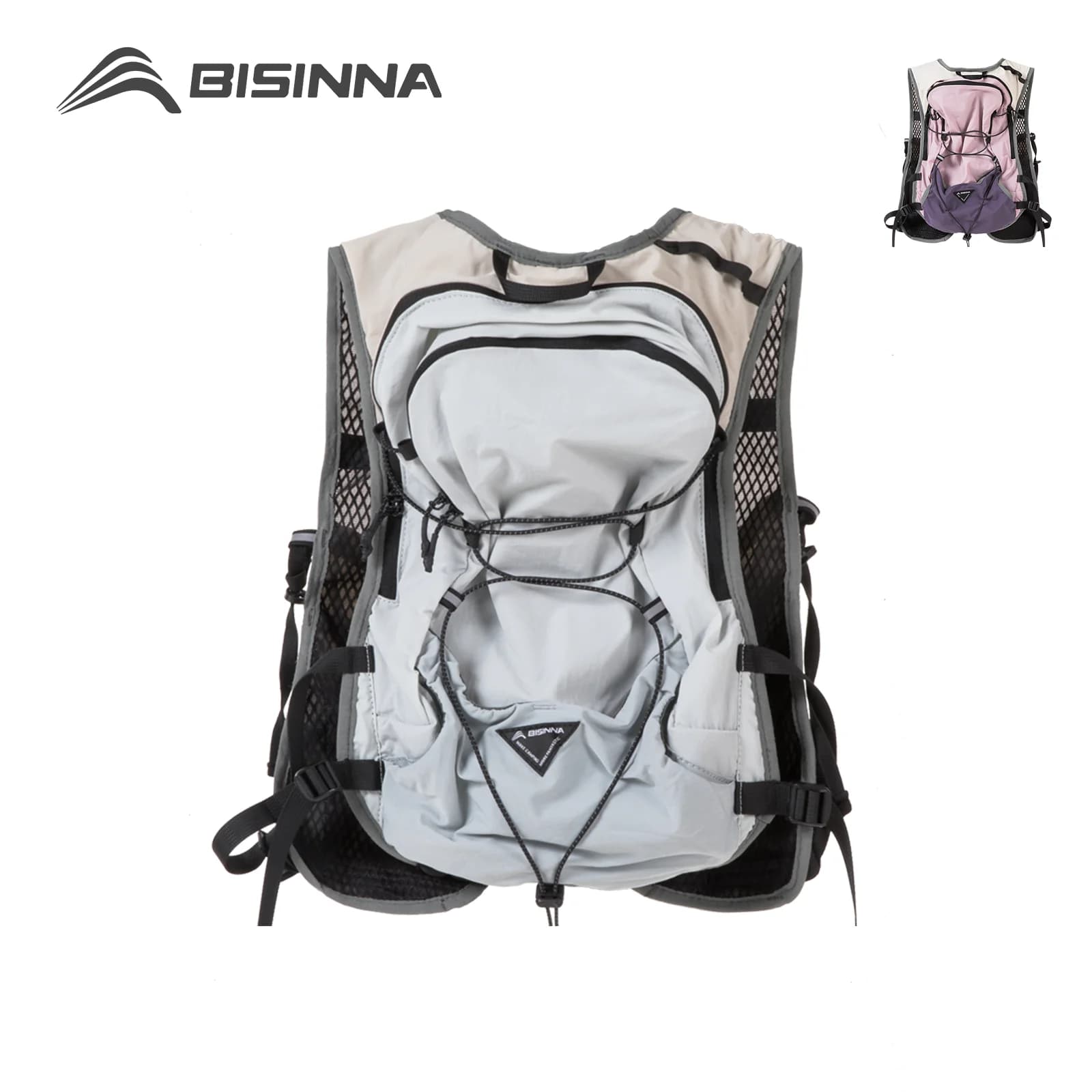 BISINNA Breathable 6 Liter Race Backpack Ultralight Off Road Bag Reflective hydration backpack for cycling, climbing, hiking