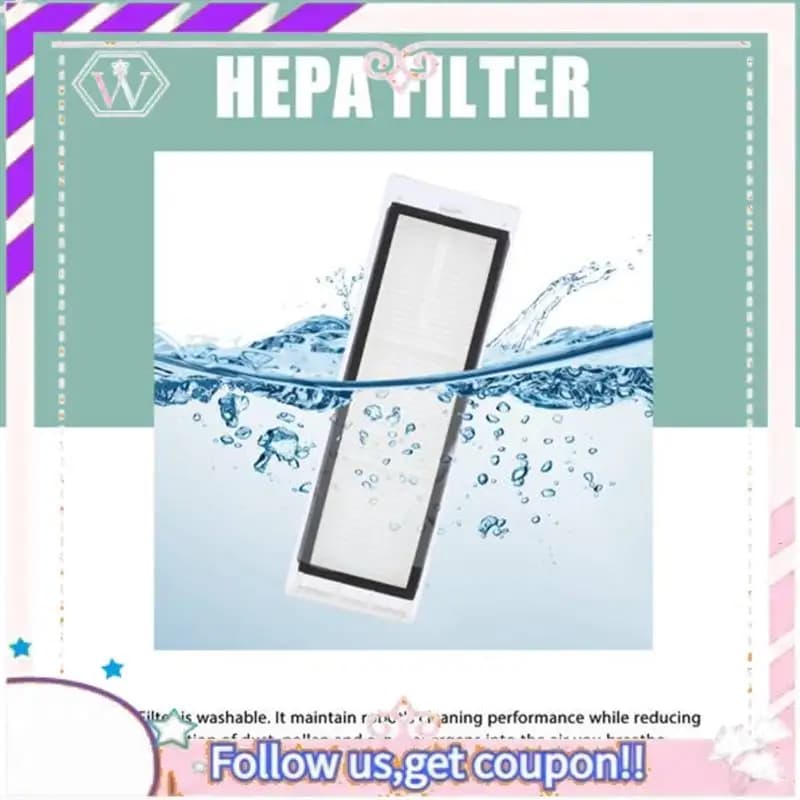 Durevole 8PCS Lavabile Filtro Hepa Per Xiaomi Robot Aspirapolvere 3S B108CN /2Pro B113CN Robot Aspirapolvere Parti di Ricambio Filtri