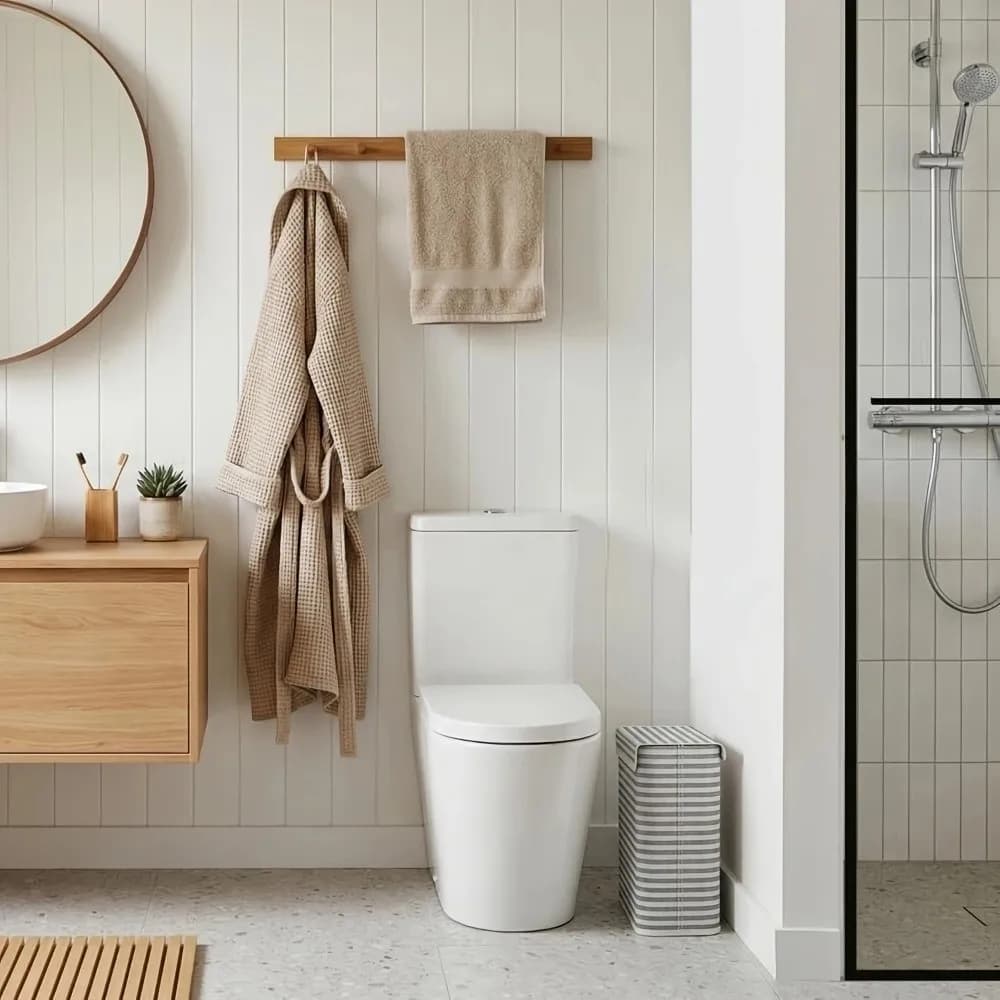 Organizer Foldable Toilet Paper Holder With Lid Space-Saving Storage Basket Stripe Printed Laundry Basket Bathroom