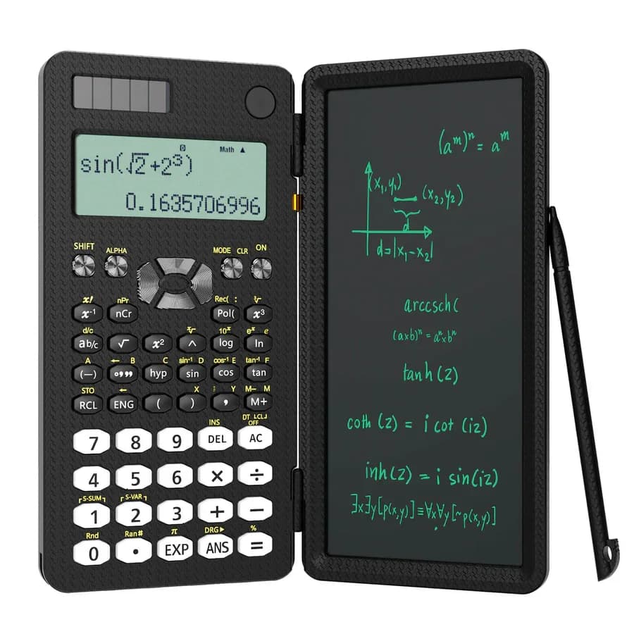 Mini calcolatrice scientifica con tavoletta di scrittura Calcolatrici Blocco note Memo Elettronica per ufficio Materiale scolastico 991es Ms EX 82ms NUOVO