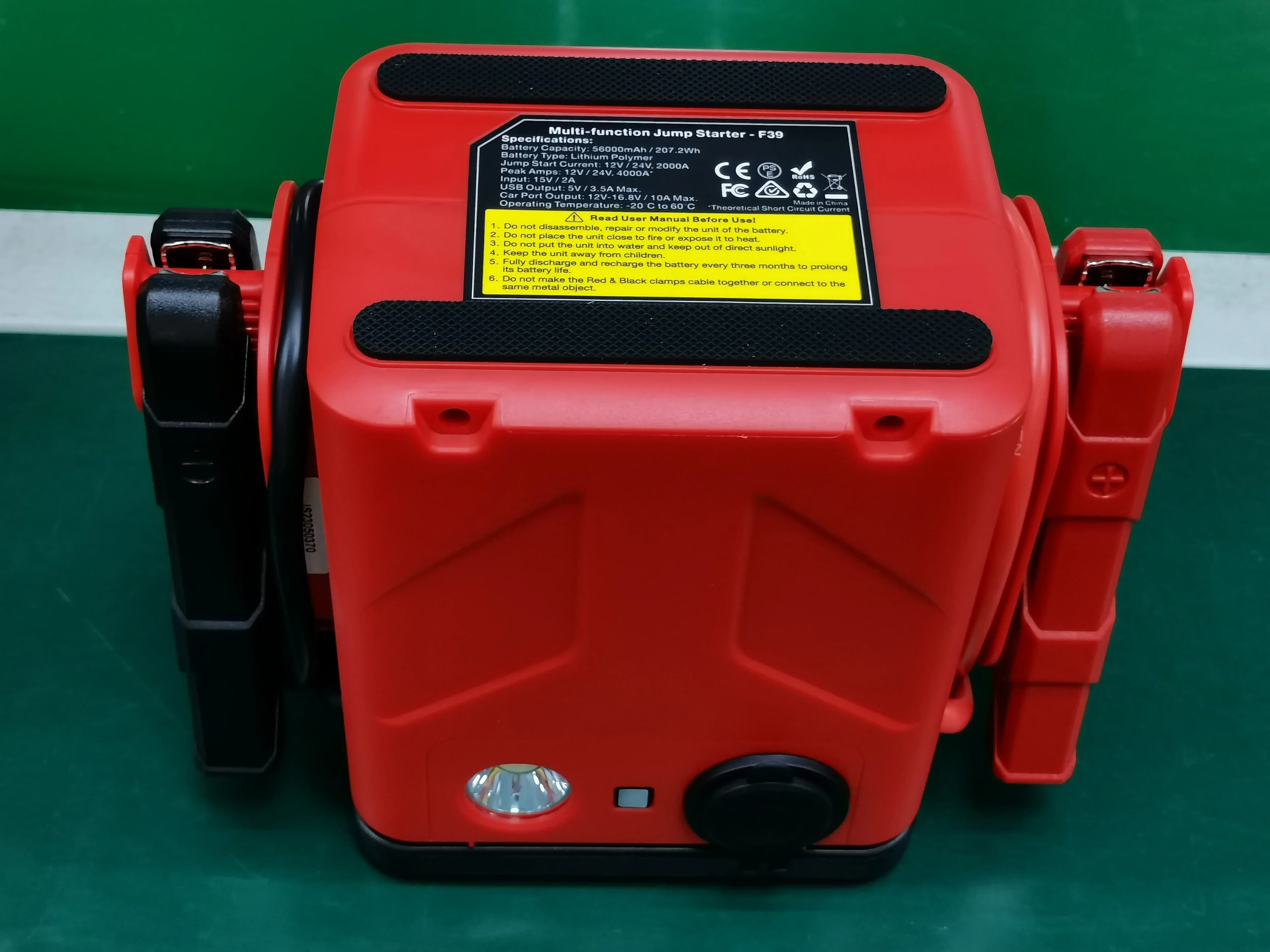 2025Emergency Car Jump Starter Kit Car Battery Power Bank 12V 24V Jump Starter For Heavy Trucks High Power Car Jump Starter