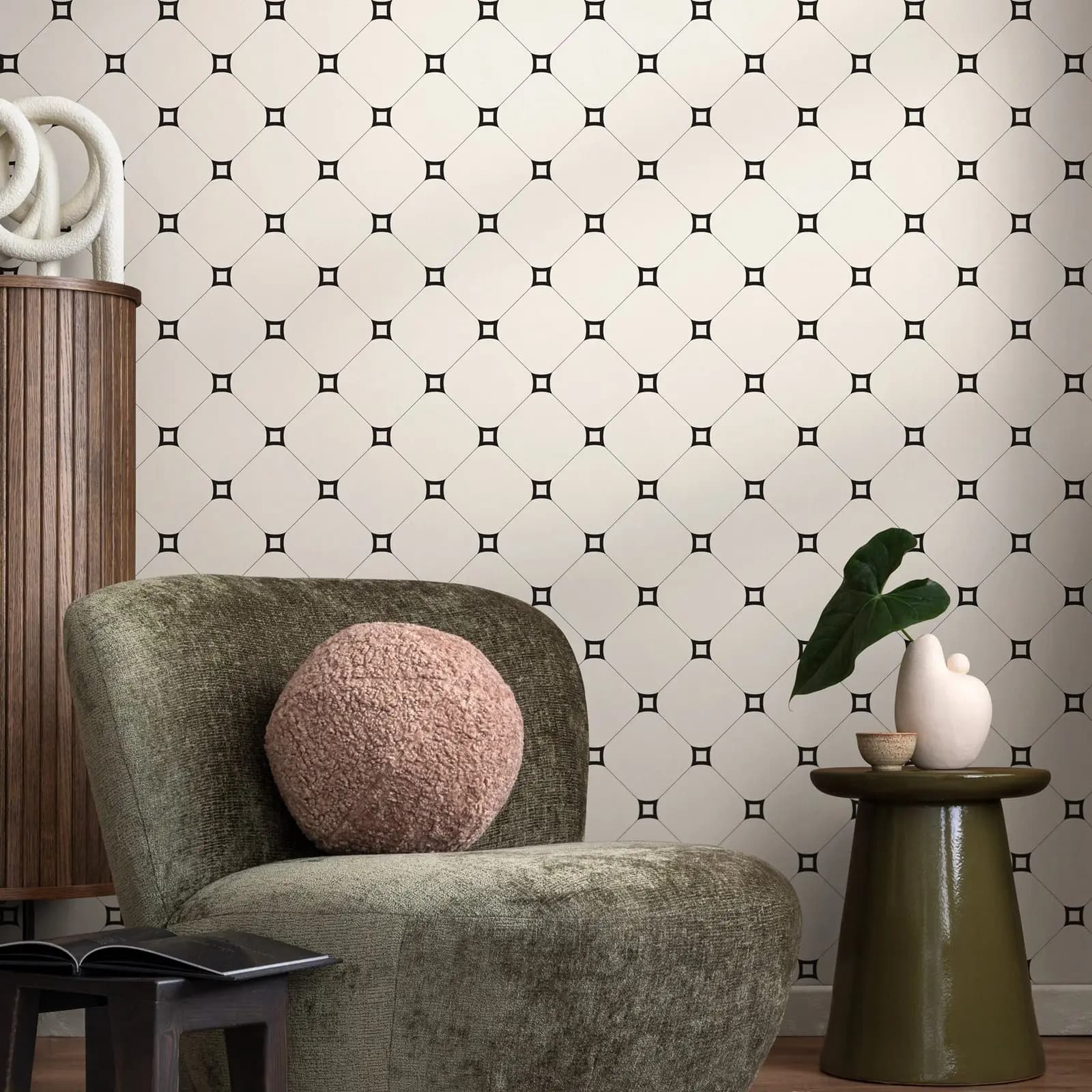 Minimal Geometric Wallpaper Peel and Stick,Simple Wallpaper Wall Paper Wall Mural For Room Decoration/Tradition Un-paste Paper