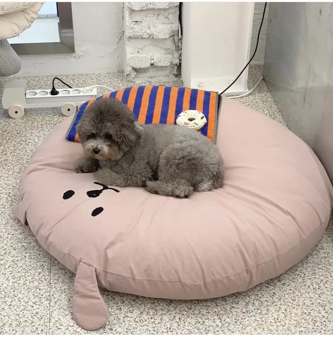 Cuccia Invernale Staccabile per Animali Domestici, Morbida e Calda in Peluche, Grande Formato per Cani e Gatti, Design Coreano Carino, Cuscino Rimovibile